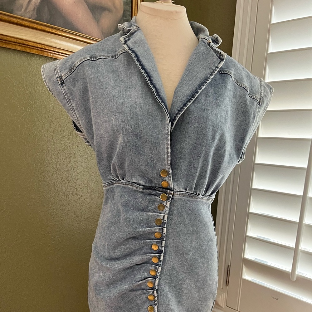 Jean stretch material dress